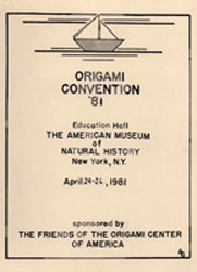FOCA Origami Convention 1981 : page 0.