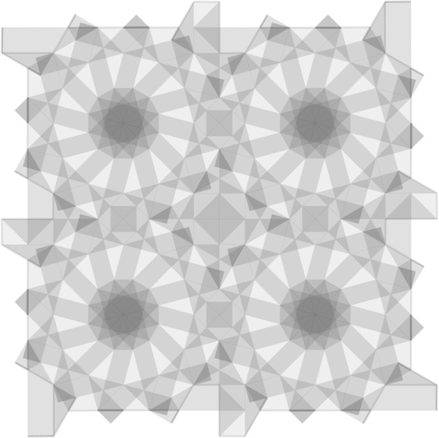 Square tessellation of dodecagons #1