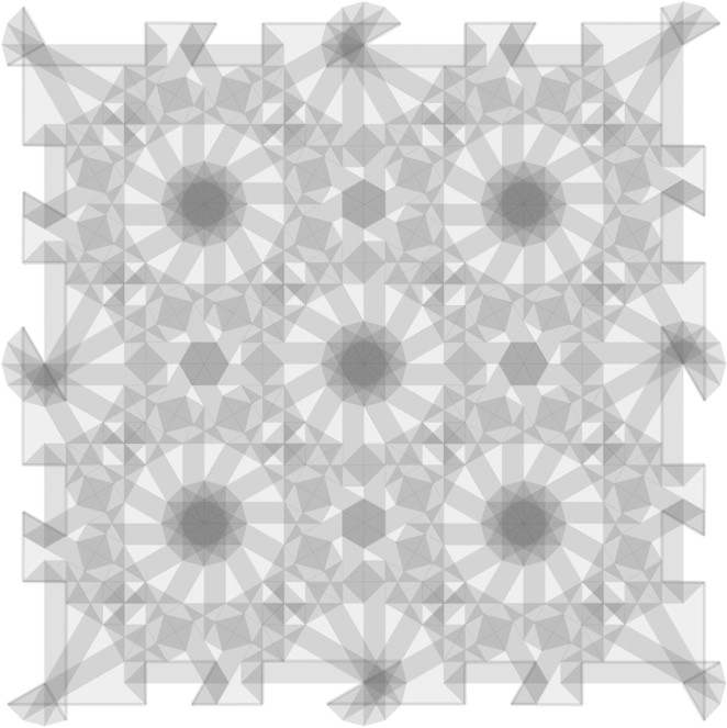 Square tessellation of dodecagons #3
